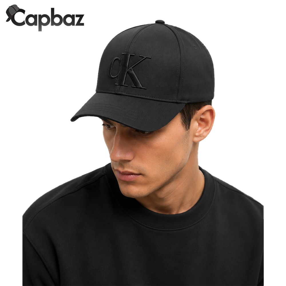 کلاه مدل بیسبالی مشکی طرح cK